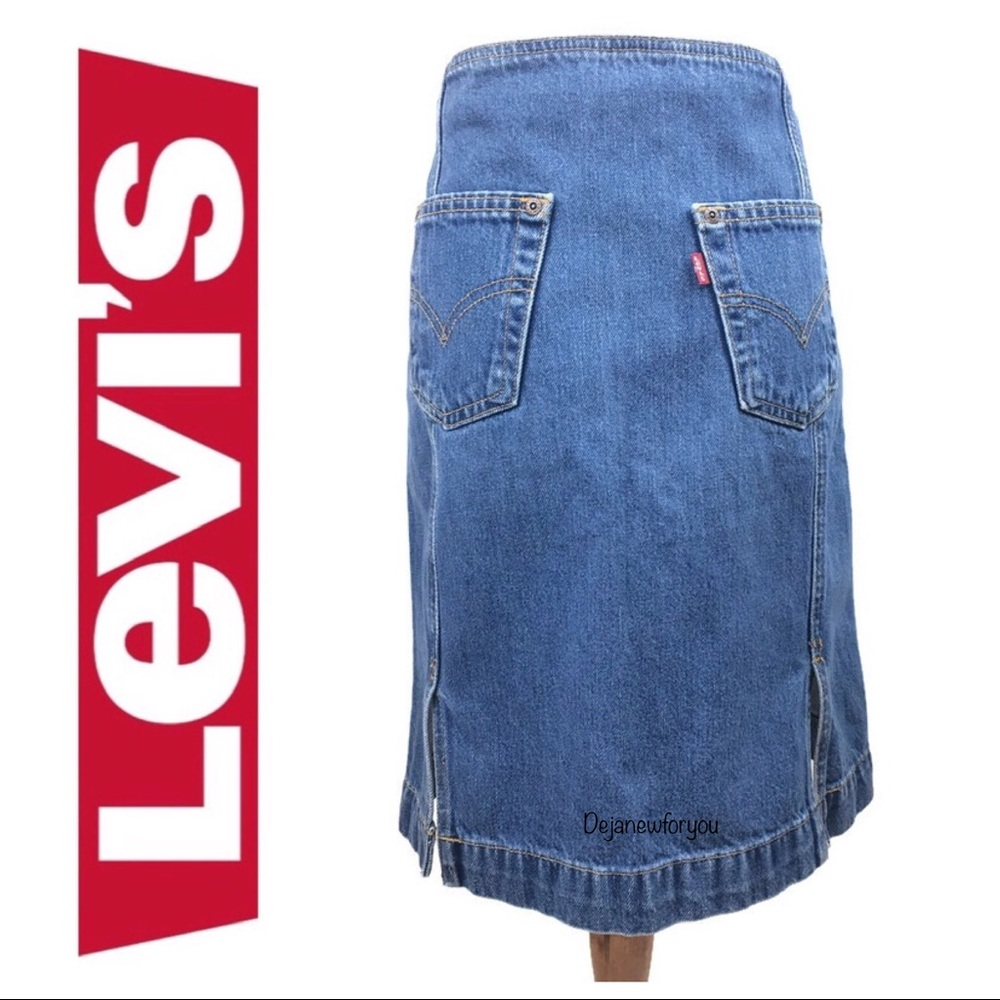 Levi’s Vintage Denim Pencil Skirt - Picture 2 of 4